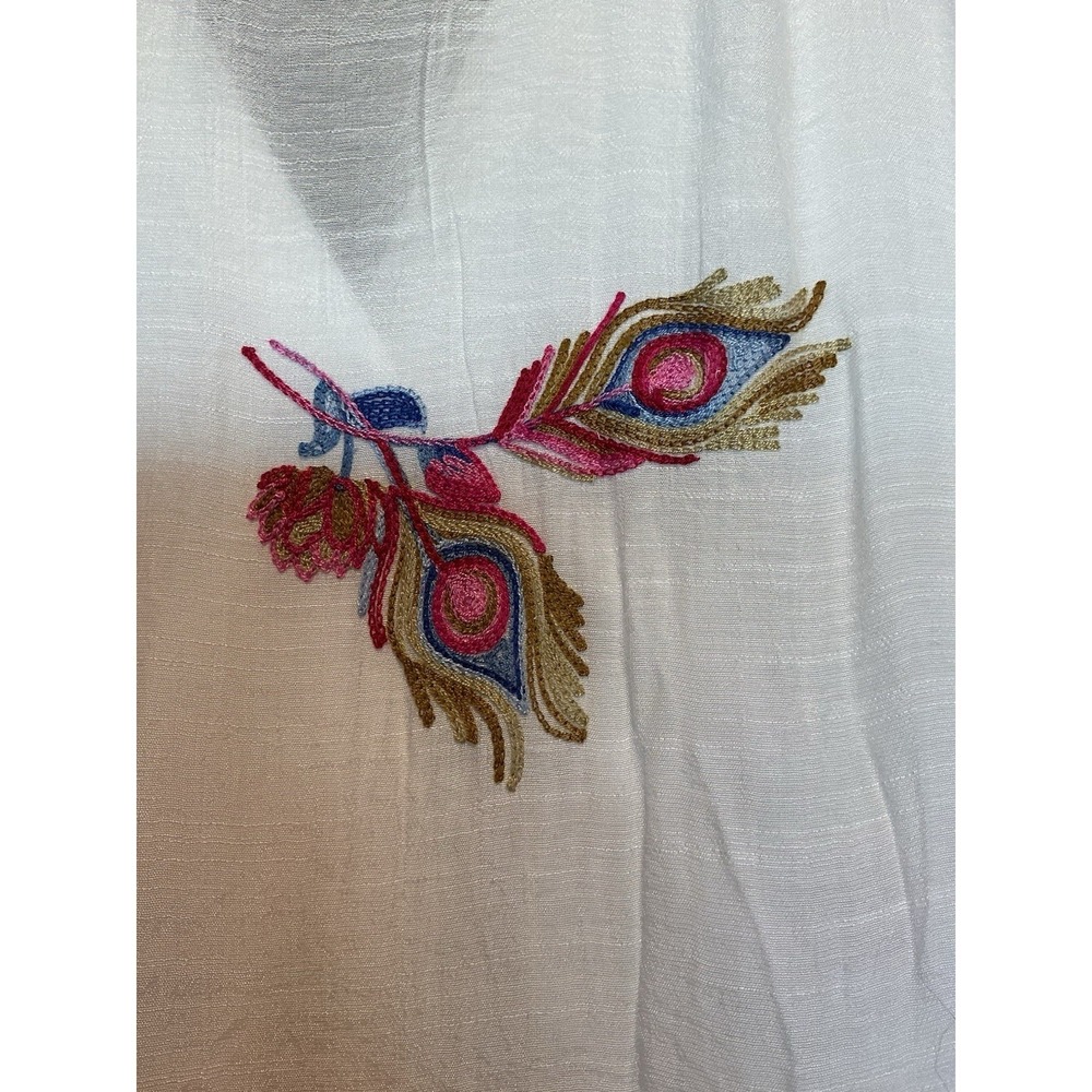 Figueroa & Flower Embroidered Baby Doll Peasant Dress NWT M Anthropologie BOHO - Picture 3 of 7